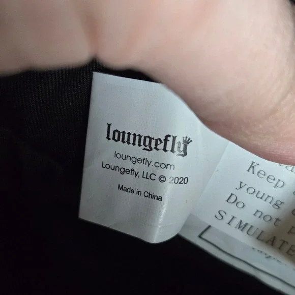 Loungefly Harry Potter Floral Deathly Hollows Mini Backpack, Cream Purple - Picture 10 of 16